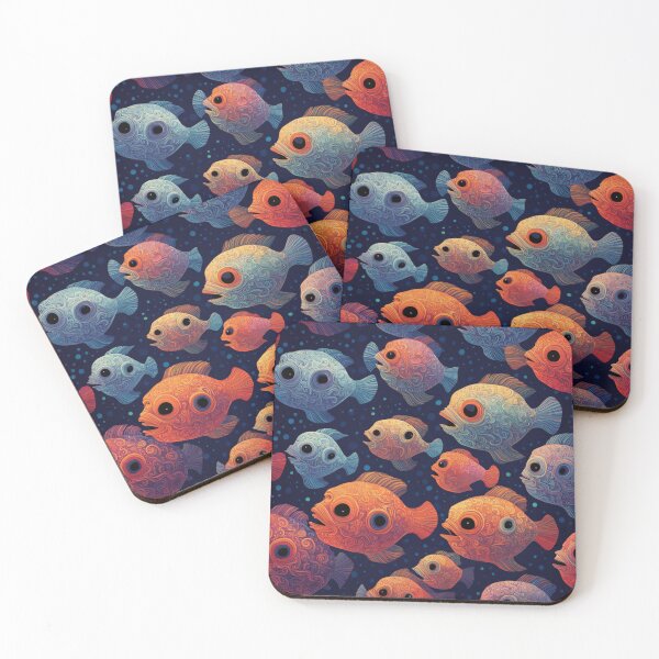 Item preview, Psychedelic Pufferfish Pattern designed and sold by BirdsnStuff.
