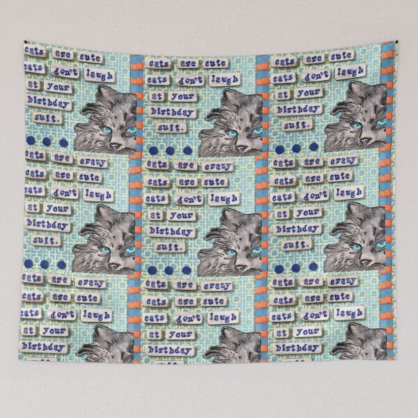 Item preview, Birthday Suit Cat designed and sold by prunellaparsnip.