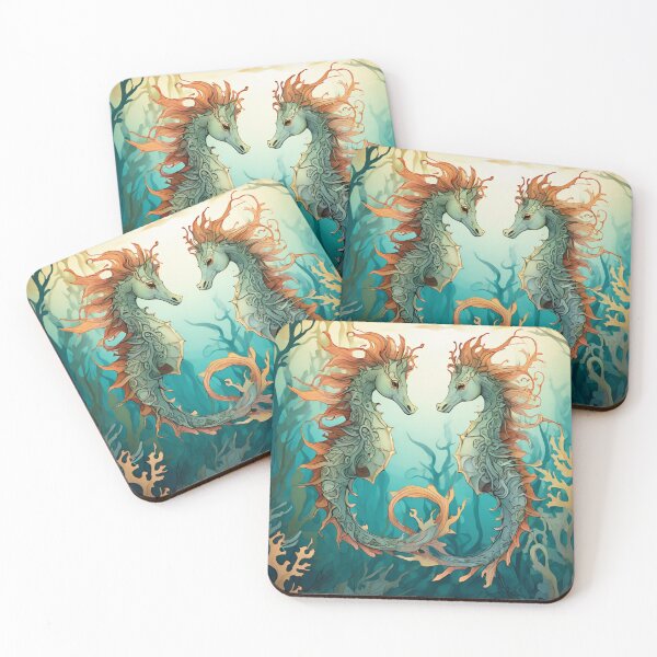 Item preview, Nouveau Seahorses designed and sold by BirdsnStuff.