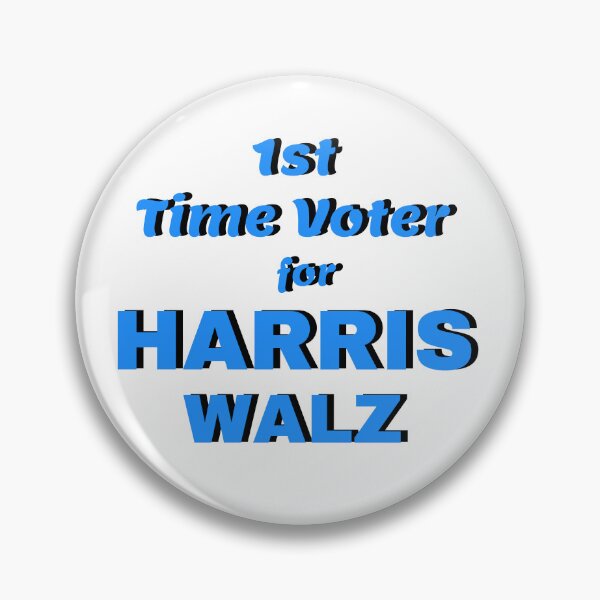 Item preview, First Time Voter Harris Walz - blue designed and sold by KATKattalestv.
