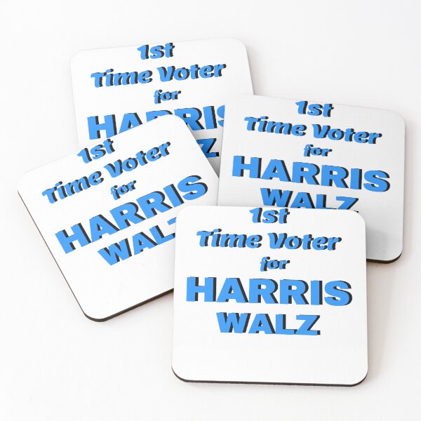 Item preview, First Time Voter Harris Walz - blue designed and sold by KATKattalestv.