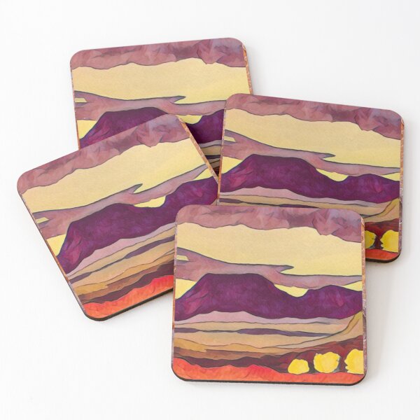 Item preview, Purple Mesa with Yellow Sky  designed and sold by oh-bi-me.
