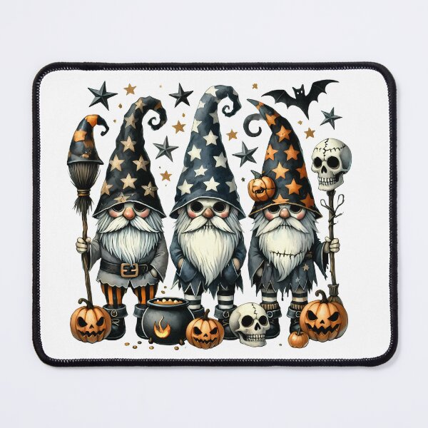Item preview, Trio of Halloween Gnomes in Festive Costumes designed and sold by Mimoshi ⭐⭐⭐⭐⭐.