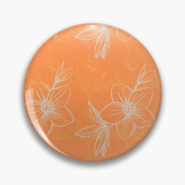 Item preview, Patrón de flores blancas y naranjas designed and sold by Johnmichaelart.