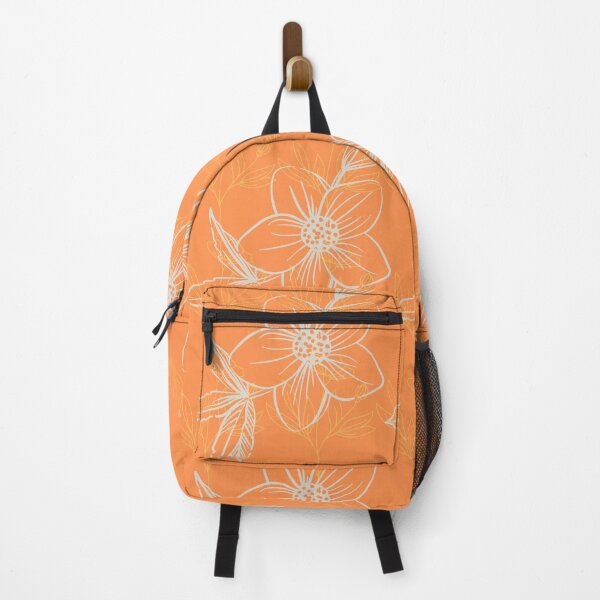 Item preview, White and orange flower pattern designed and sold by Johnmichaelart.
