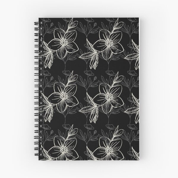 Item preview, White and black flower pattern designed and sold by Johnmichaelart.