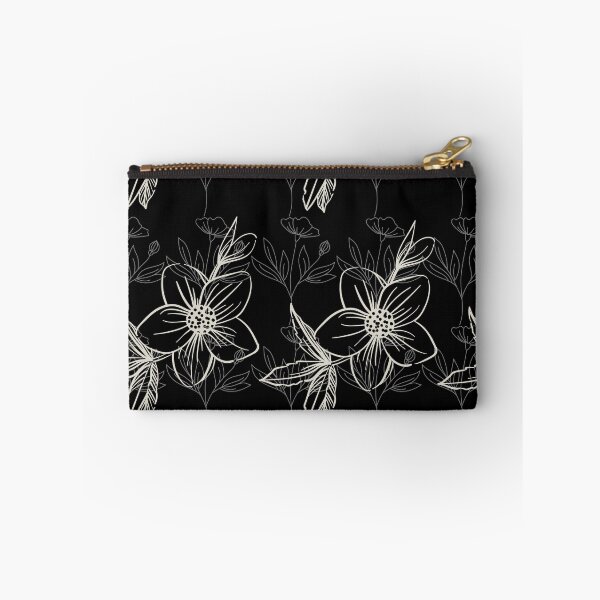 Item preview, Patrón de flores blancas y negras designed and sold by Johnmichaelart.