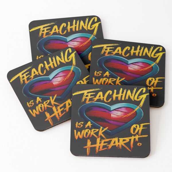 Item preview, Inspirational Teaching Quote Teaching is a Work of Heart designed and sold by Thaivi Design.