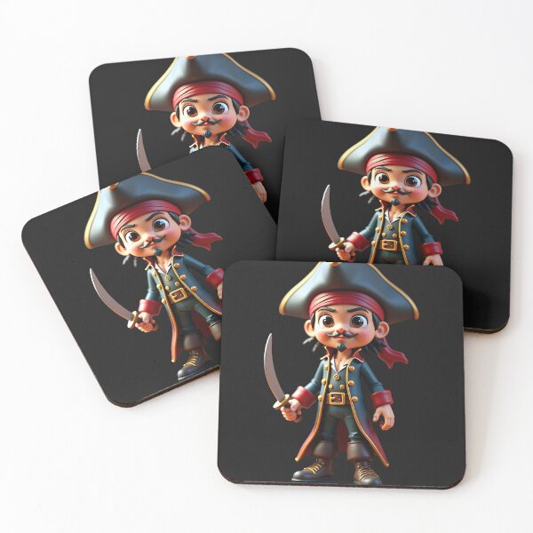 Item preview, Charming Pirate 3D Cartoon Character designed and sold by eliteandhonor.