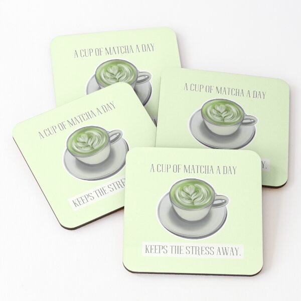 Item preview, A cup of matcha a day keeps the stress away. #matcha #matchalover #matchaaddict designed and sold by Anna Halasek.
