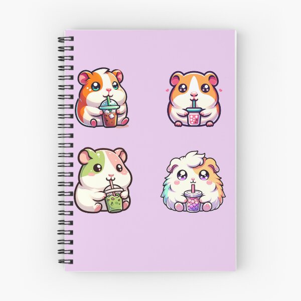 Item preview, Kawaii little Guinea pigs drinking delicious iced drinks stickers and more designed and sold by CRandRRstickers.