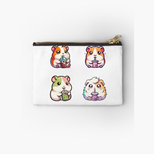 Item preview, Kawaii little Guinea pigs drinking delicious iced drinks stickers and more designed and sold by CRandRRstickers.