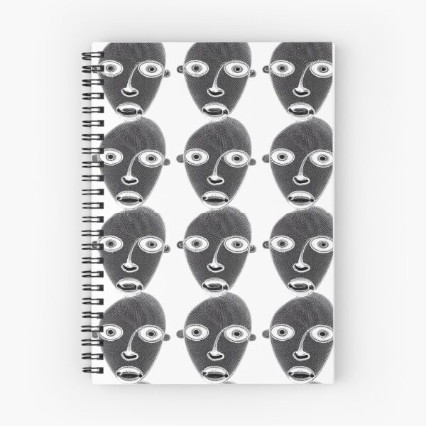 Item preview, Monochrome Abstract Faces seamless Pattern in Surrealist Style designed and sold by MrDRK1536.