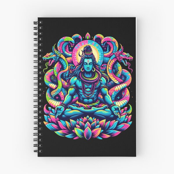Artikelvorschau, Lord Shiva in Meditation - bunt entworfen und verkauft von PSYNOVA.