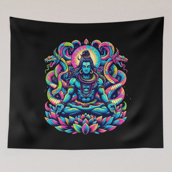 Item preview, LORD SHIVA IN MEDITATION - COLORFUL designed and sold by PSYNOVA.