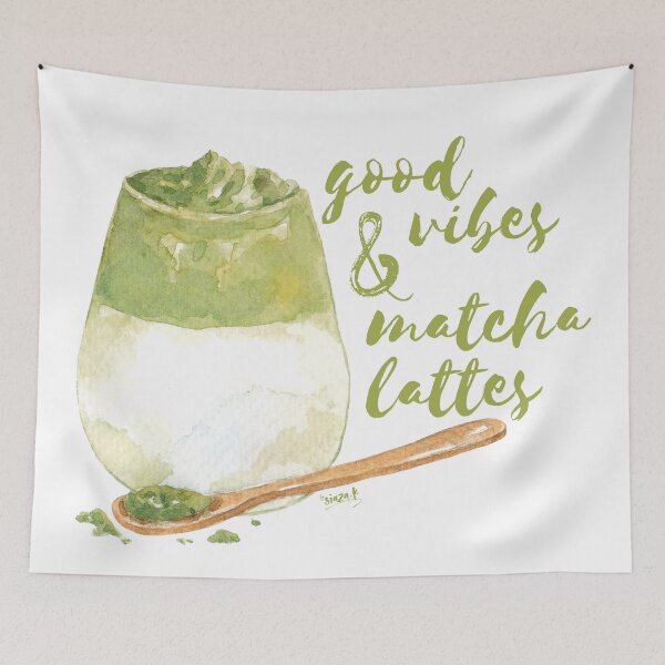 Artikelvorschau, Gute Stimmung und Matcha Lattes entworfen und verkauft von Siaza. K.