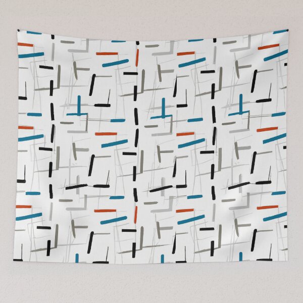 Item preview, Geometric Line seamless Pattern with Colorful Accents designed and sold by MrDRK1536.