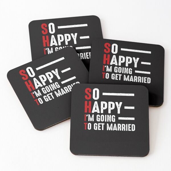 Item preview, So Happy I'm Going To Get Married Groomsmen Wedding Funny Married Couple designed and sold by FernaRoje.