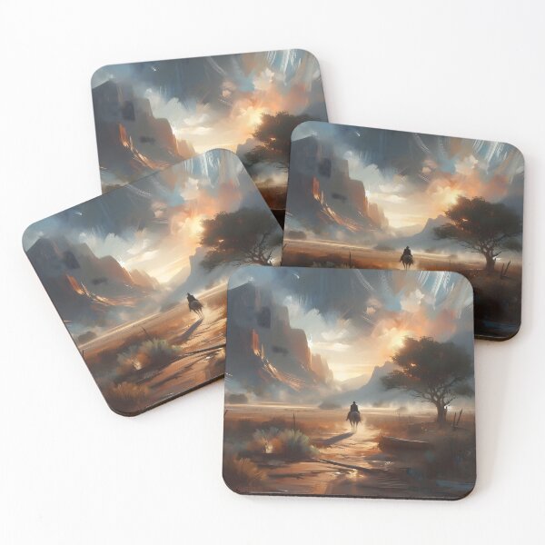Item preview, Lonely Rider at Sunset: A Journey through the Western Frontier designed and sold by CitrineLinker.
