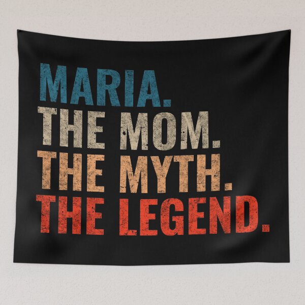Artikelvorschau, Maria Die Mutter Der Mythos Die Legende Maria Name Retro 70er Jahre Distress entworfen und verkauft von Teelogic.