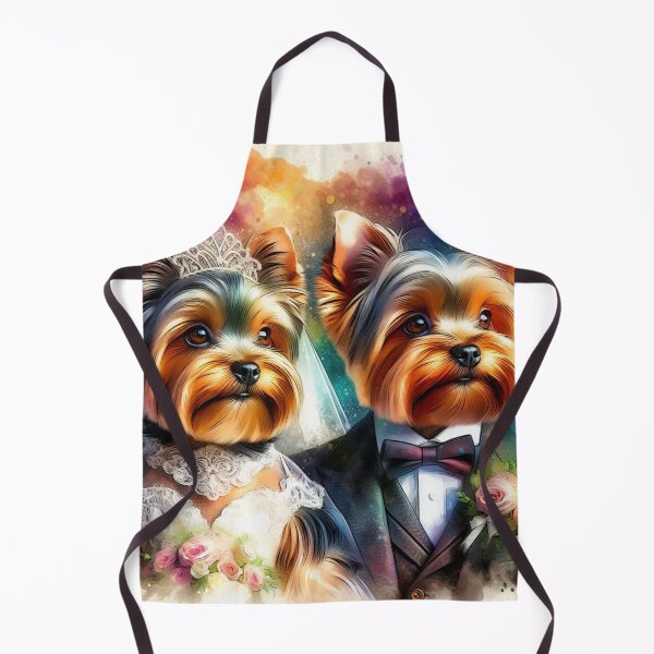 Item preview, Just Married Yorkshire Terrier, Yorkie Couple designed and sold by Wags & Tails.