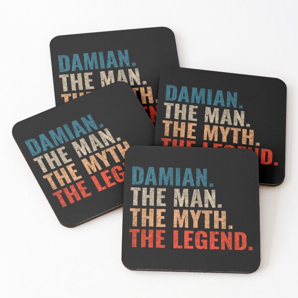 Item preview, Damian The Man The Myth The Legend Damian Name Retro 70s distress designed and sold by Teelogic.