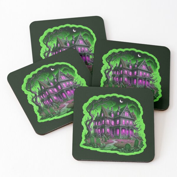 Item preview, Haunted Halloween House On A Cemetery designed and sold by TheArtOfPat.
