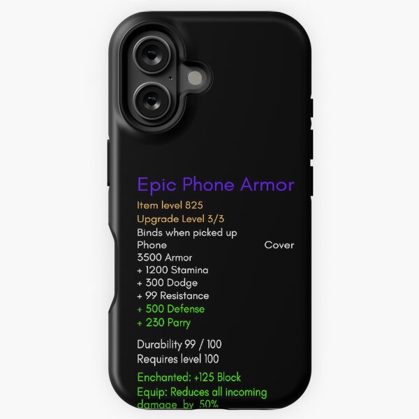 Vista previa del artículo con la obra «Funda de teléfono con armadura épica de World of Warcraft», diseñado y vendido por Vicenzio.