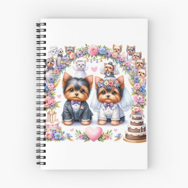 Item preview, Just Married Yorkshire Terrier Yorkie Couple designed and sold by Wags & Tails.