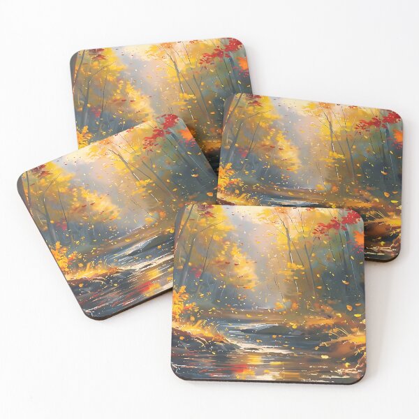 Item preview, Peaceful Stream in Autumn : Enchanting Fall Landscape designed and sold by UniGift.