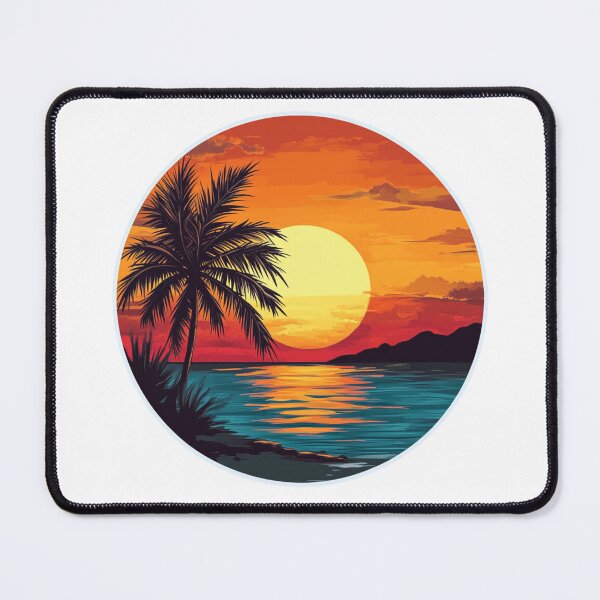 Item preview, Retro summer sunset palms sticker style designed and sold by SmileshareShop.