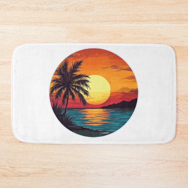 Item preview, Retro summer sunset palms sticker style designed and sold by SmileshareShop.