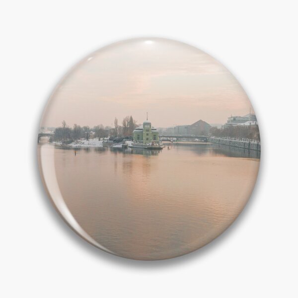 Item preview, Winter Sunrise Over Stvanice Power Plant designed and sold by rawshutterbug.