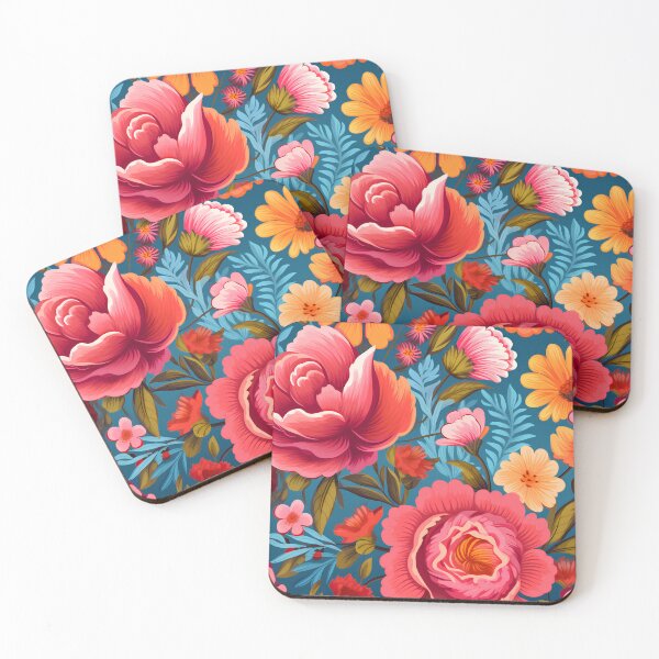 Aperçu de l'œuvre Aquarelle élégante de rose florale bleue créée et vendue par 21 Dragonflies.