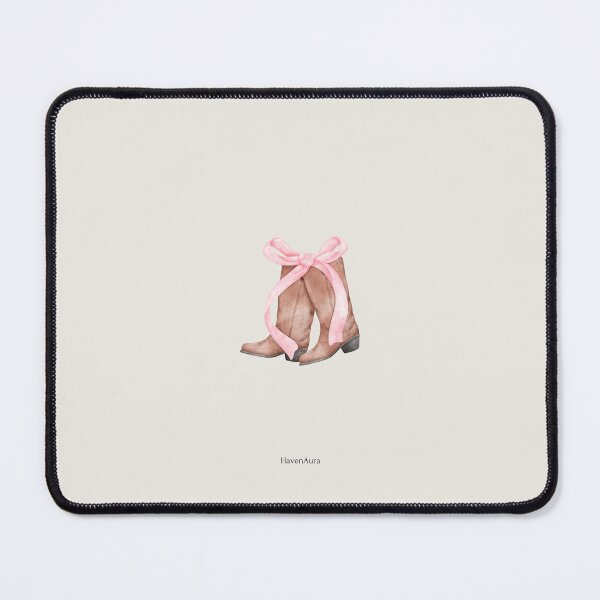Item preview, beige with pink bow brown Cowgirl boots designed and sold by HavenAura.