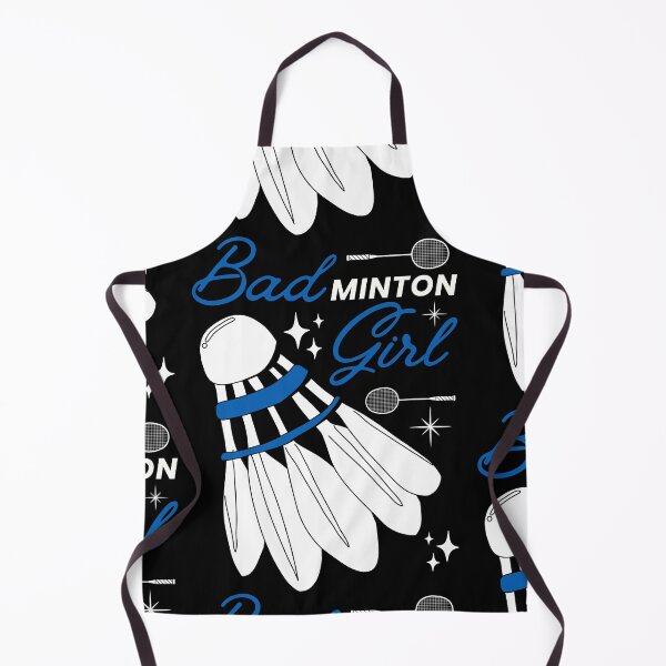 Item preview, Bad Girl Badminton Girl - Blue on Black Version - Funny Puns Sport Woman Racket Shuttlecock designed and sold by Millusti.