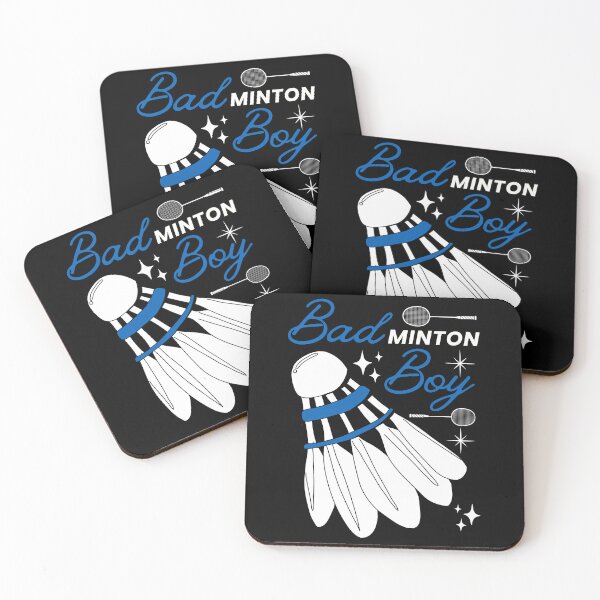 Item preview, Bad Boy Badminton Boys - Blue on Black Version - Funny Puns Sport Men Racket Shuttlecock designed and sold by Millusti.