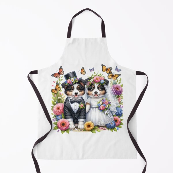 Item preview, Just Married Border Collie Couple designed and sold by Wags & Tails.