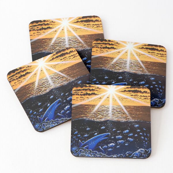 Sleeps with the fishes Coasters (Set of 4)