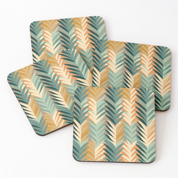 Item preview, Ochre Mustard Yellow Leaves Pattern designed and sold by 21 Tulips.