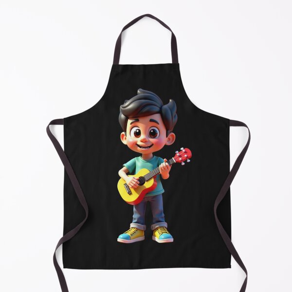 Item preview, 3D Happy Kid Playing Guitar - Musical Joy designed and sold by eliteandhonor.