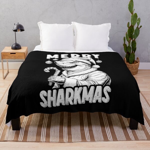 Item preview, Merry Sharkmas Funny Shark Santa Claus Candy Cane Christmas designed and sold by GrandeDuc.