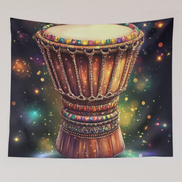 Item preview, Jeweled African Djembe Drums: Luxury and Tradition in Stunning Detail designed and sold by MugsNstuff Live Love Create!.