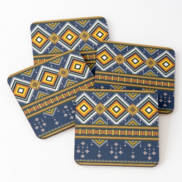 Item preview, Geometric modern ethnic fabric pattern designed and sold by _Patternique_.