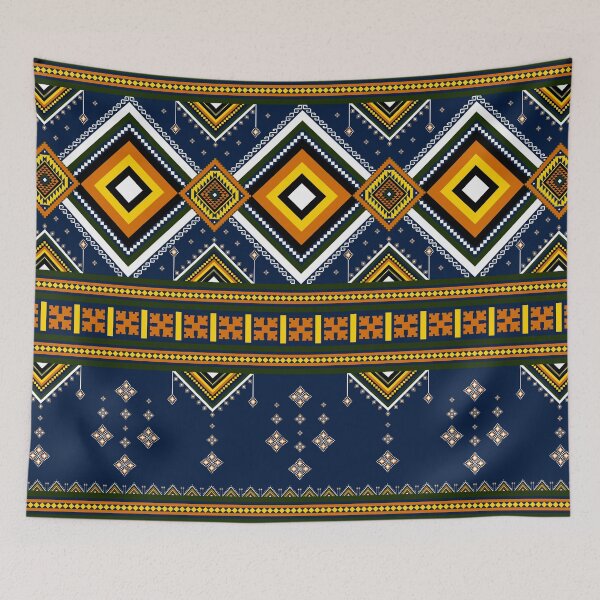 Item preview, Geometric modern ethnic fabric pattern designed and sold by _Patternique_.