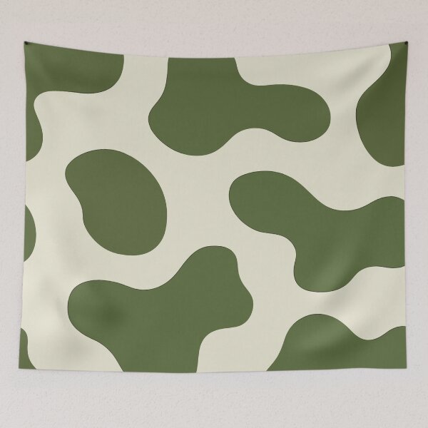 Item preview, A cowhide pattern design in olive green and beige. designed and sold by HEMRO.