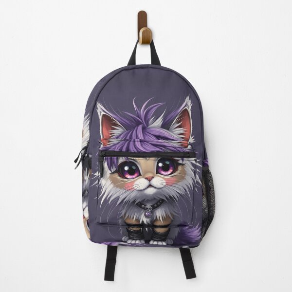 Item preview, Kitten punk with violet hair designed and sold by AnnArtshock.