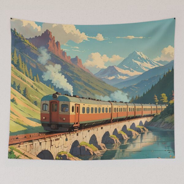 Item preview, Train and courntryside designed and sold by KiraChie.