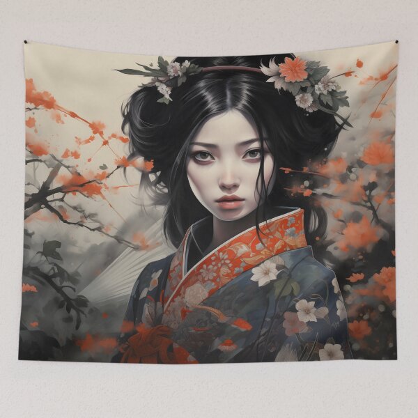 Item preview, Traditional Beauty Amid Blossoming Sakura designed and sold by GreenInkXpress.
