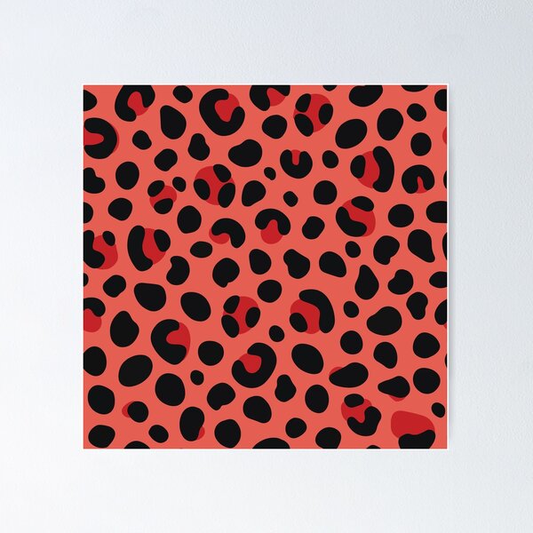 Item preview, A jaguar pattern design in bold red and black spots. designed and sold by HEMRO.
